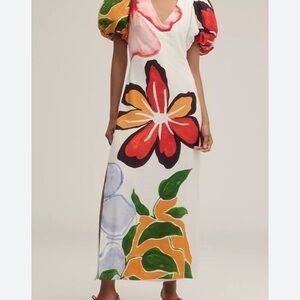 Anthropologie Colorful Floral Maxi Dress